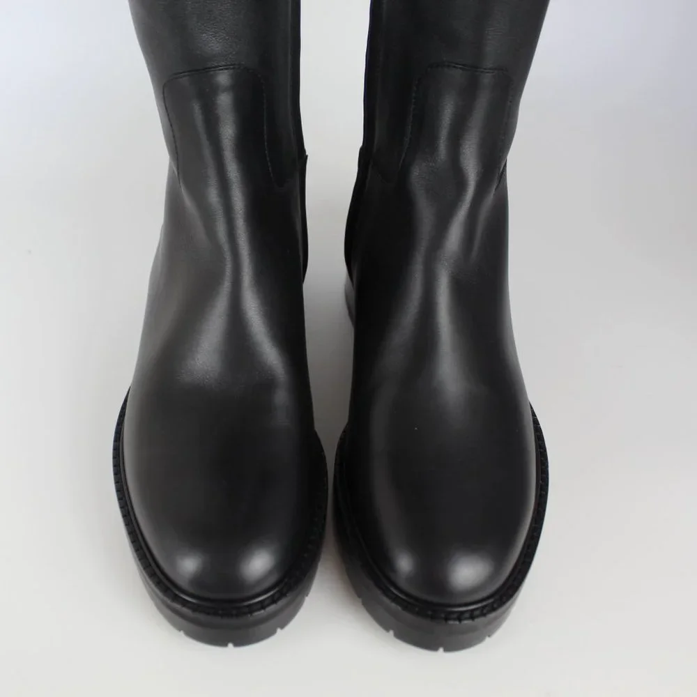 NEW Valentino Garavani RUNWAY Over the Knee Leather Boots, Black, EU 37